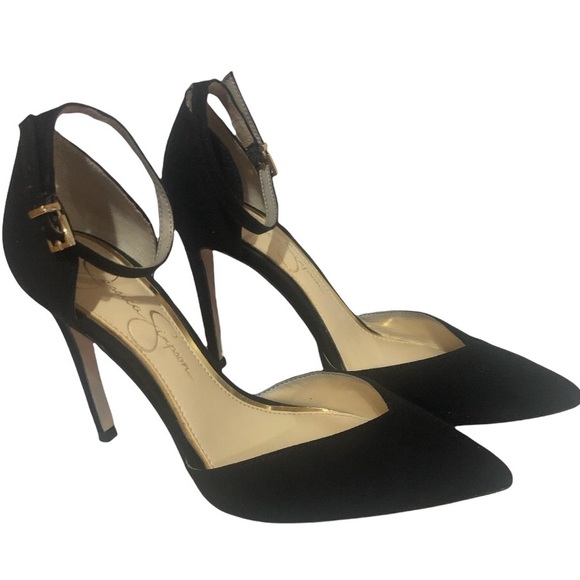 Jessica Simpson Shoes - Jessica Simpson Stiletto Heels “Pearlla” Black Suede Sz 5.5